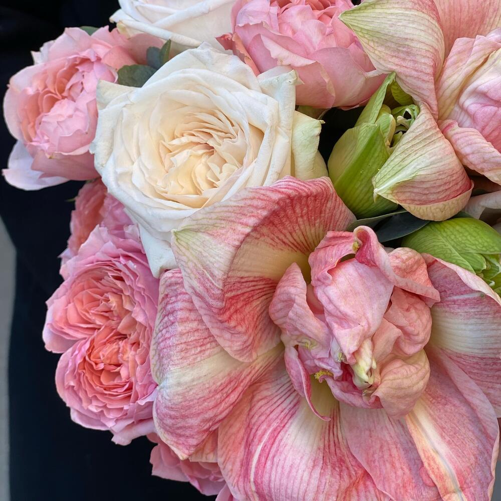 Свадебный букет с амариллисом+бутоньерка Свадебный букет с амариллисом+бутоньерка