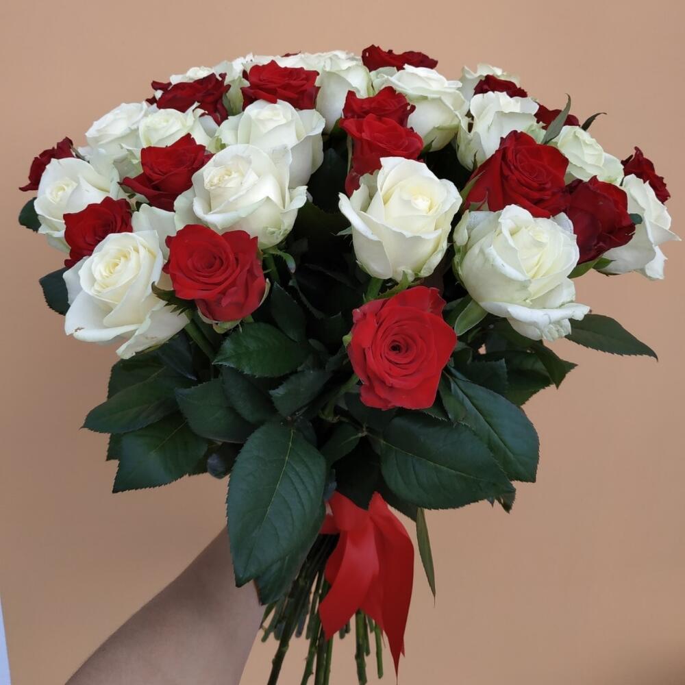 Букет красное и белое