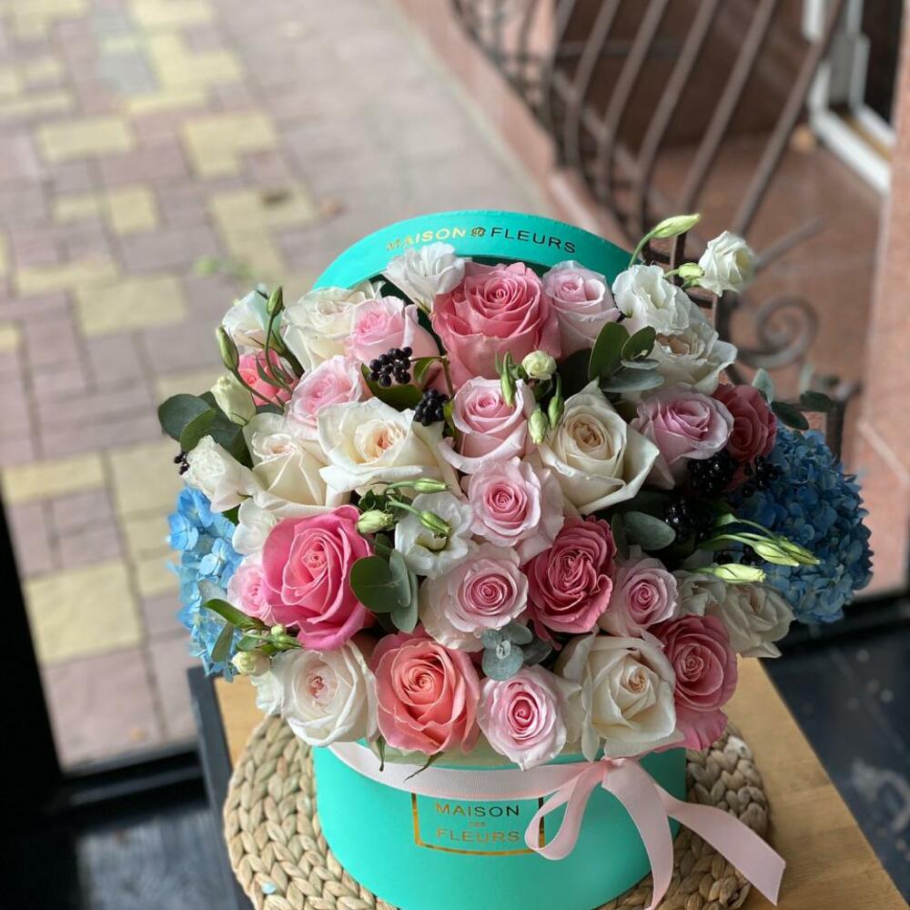 Микс цветов в коробке Tiffany